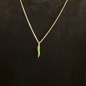 Italian Horn Tooth Amulet green jade fashion pendant 2for$10